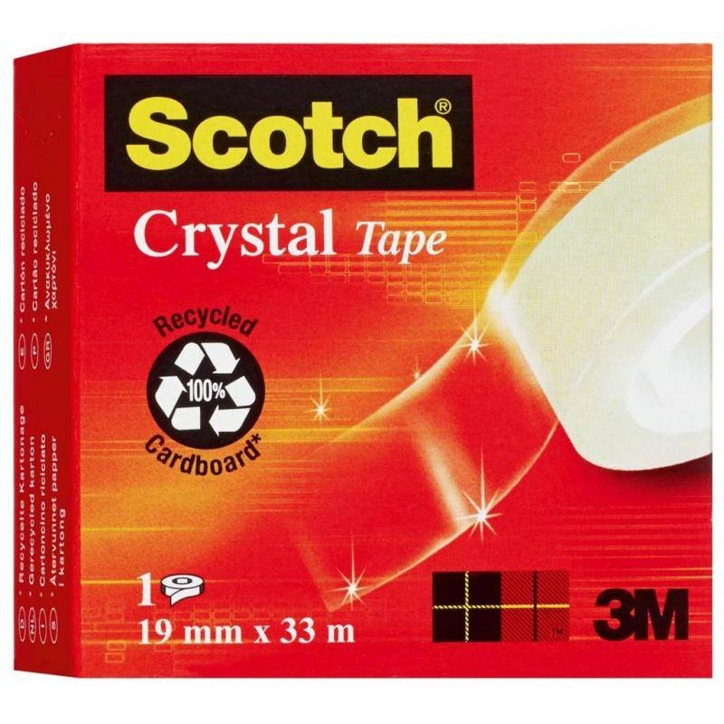 TAŚMA BIUROWA 19MM33M 3M SCOTCH® CRYSTAL CLEAR  600 BEZBARWNA