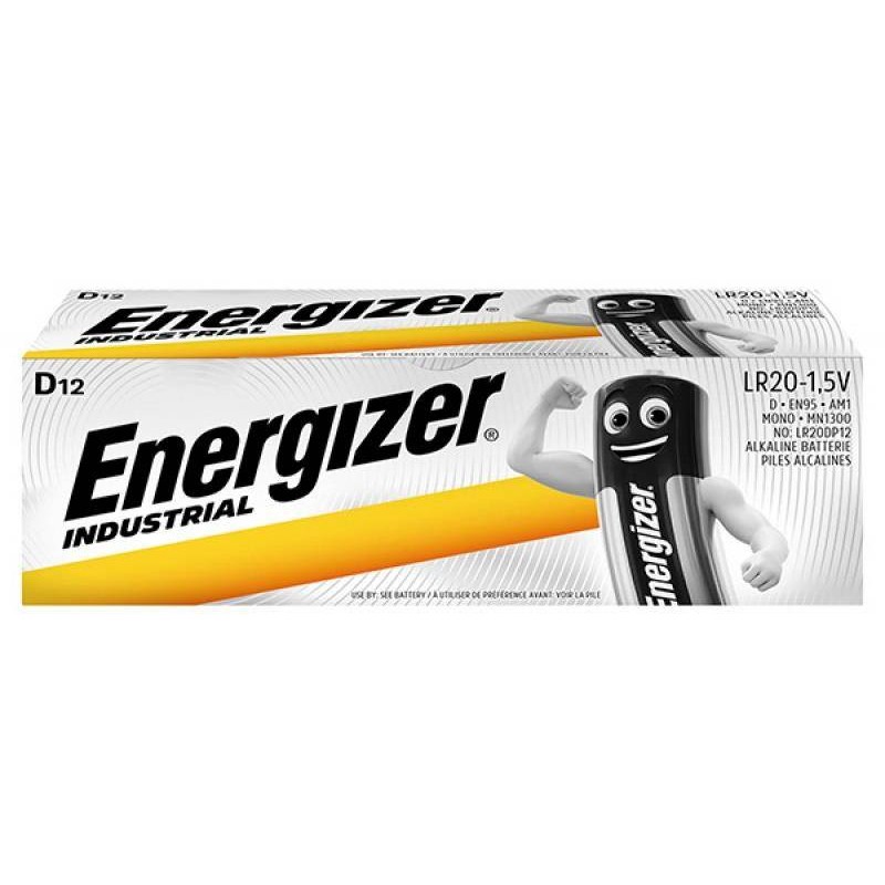 BATERIA ALKALICZNA LR20 ENERGIZER INDUSTRIAL 12SZT