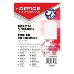 WKŁADY DO SEGREGATORA A4 OFFICE PRODUCTS BIAŁY KRATKA 50KART