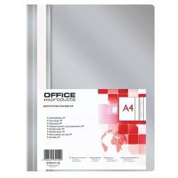 SKOROSZYT A4 OFFICE PRODUCTS MIĘKKI SZARY PP 100/170MIKR