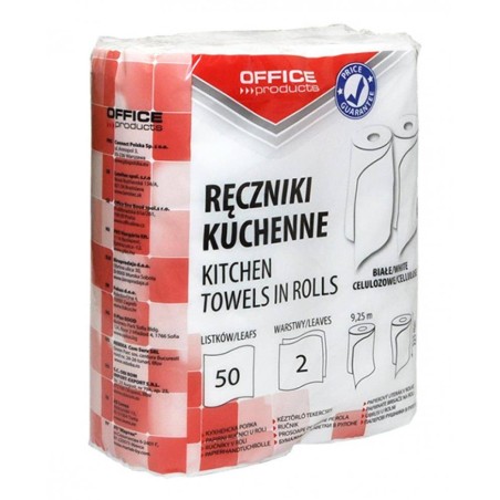 RĘCZNIK PAPIEROWY DWUWARSTWOWY CELULOZOWY OFFICE PRODUCTS BIAŁY 9,25M 2SZT.