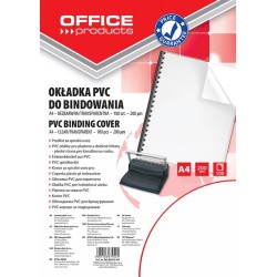 FOLIA DO BINDOWANIA A4 OFFICE PRODUCTS PRZEZROCZYSTA 200MIC 100 SZT