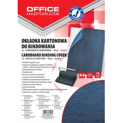 KARTON DO BINDOWANIA SKÓROPODOBNY A4 OFFICE PRODUCTS DELTA CIEMNONIEBIESKI 100 SZT