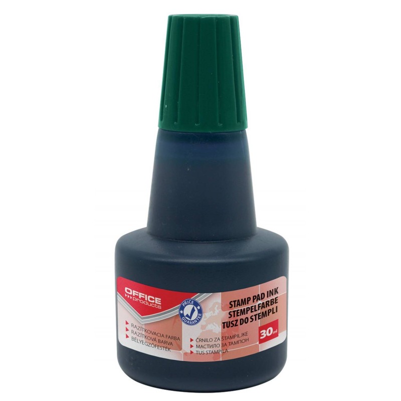 TUSZ DO STEMPLI OFFICE PRODUCTS ZIELONY 30ML