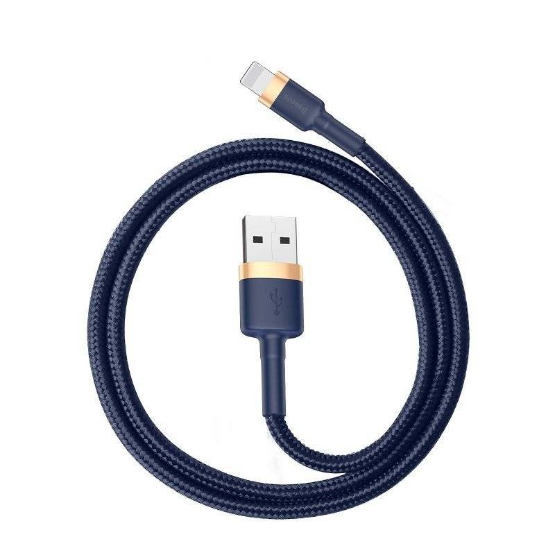 KABEL USB LIGHTNING  BASEUS CAFULE 1.5A 2M (ZŁOTO-GRANATOWY)