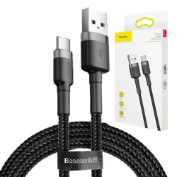 KABEL USB DO USB-C BASEUS CAFULE 2A 3M (SZARO-CZARNY)