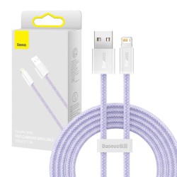 KABEL USB DO LIGHTNING BASEUS DYNAMIC, 2.4A, 2M (FIOLETOWY)