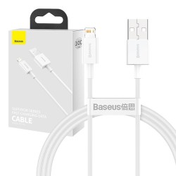 KABEL USB DO LIGHTNING BASEUS SUPERIOR SERIES, 2.4A, 1M (BIAŁY)