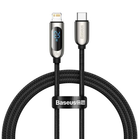 KABEL USB-C DO LIGHTNING BASEUS DISPLAY, PD, 20W, 1M (CZARNY)