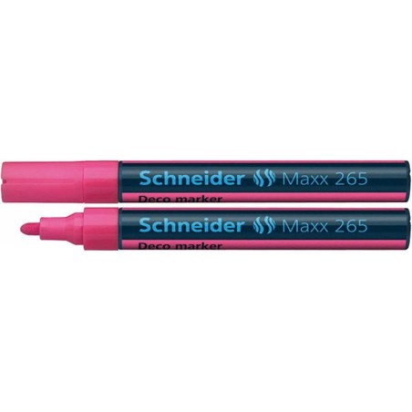 MARKER KREDOWY  SCHNEIDER MAXX 265 DECO RÓŻOWY OKRĄGŁA 2-3MM ZAWIESZKA 1SZT