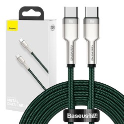 KABEL USB-C DO USB-C BASEUS CAFULE, 100W, 2M (ZIELONY)