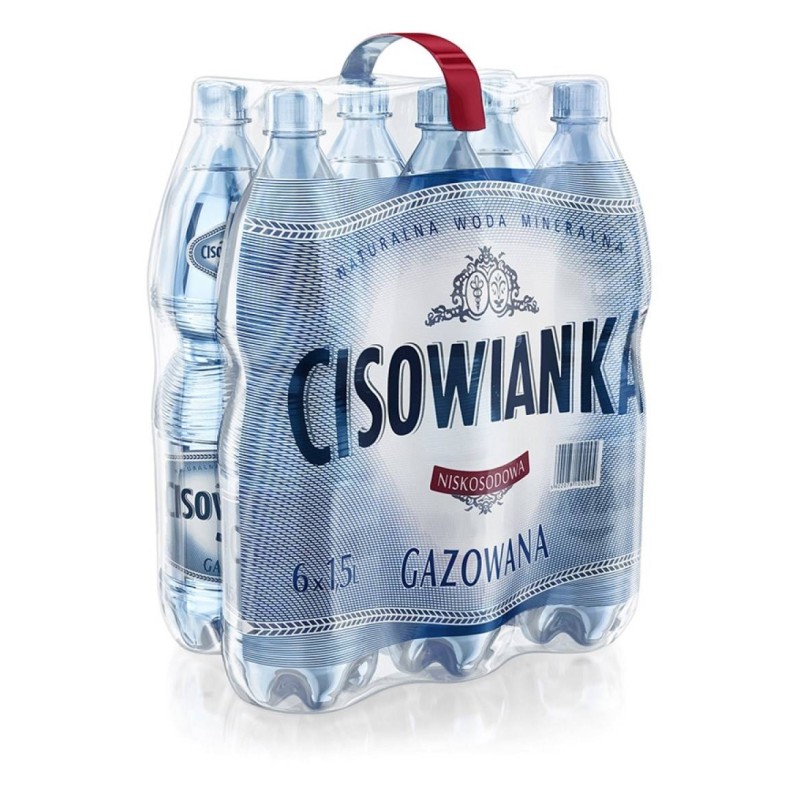 WODA GAZOWANA BUTELKA PLASTIKOWA CISOWIANKA 1,5L