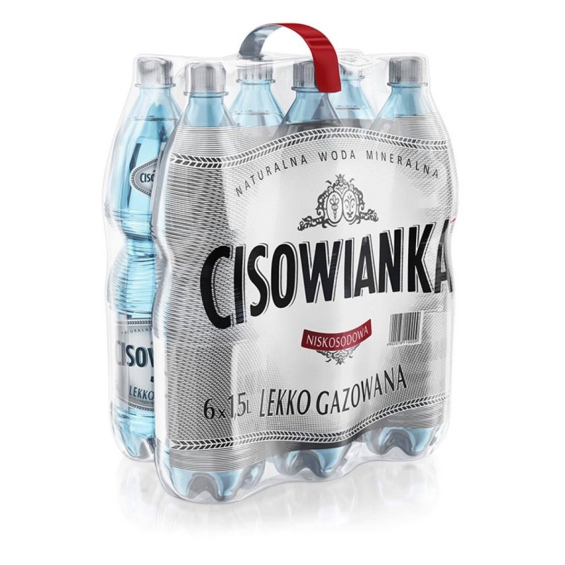 WODA LEKKO GAZOWANA BUTELKA PLASTIKOWA CISOWIANKA 1,5L