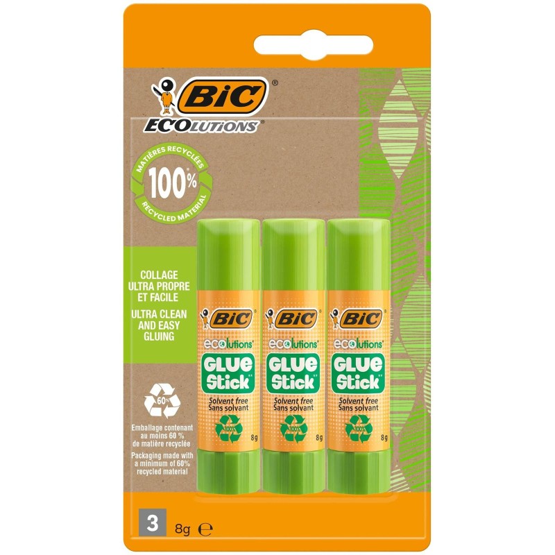 KLEJ W SZTYFCIE BIC ECOLUTIONS GLUE STICK 9245611 8G 3SZT