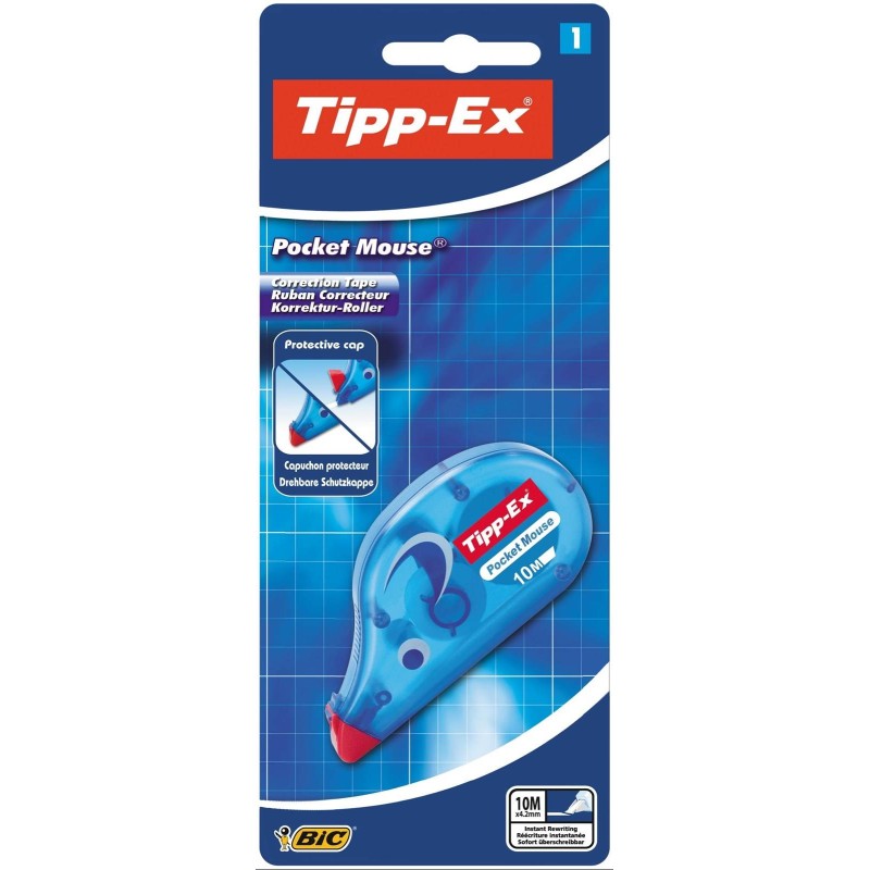 KOREKTOR W TAŚMIE 4.2MMX10M TIPP-EX POCKET MOUSE 8207901 BLISTER