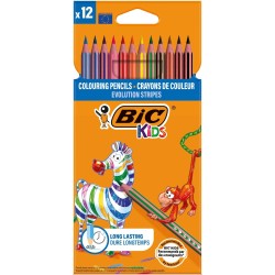 KREDKI OŁÓWKOWE BIC KIDS ECO EVOLUTION STRIPES 9505222 MIX*12