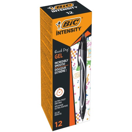 DŁUGOPIS ŻELOWY BIC INTENSITY QUICK DRY 949873 CZARNY 0.7MM