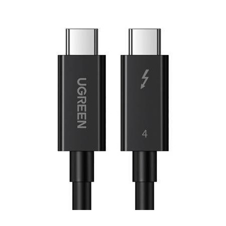 KABEL USB-C DO USB-C UGREEN US501, GEN3, 100W, 4K, 0.8M (CZARNY)