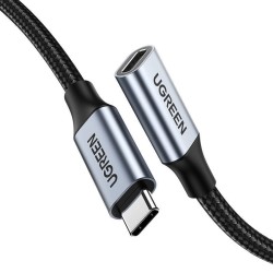 PRZEDŁUŻAJĄCY KABEL USB-C 3.1 GEN2 UGREEN US372, 4K, 100W, 1M (CZARNY)