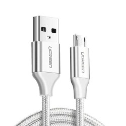 KABEL USB DO MICRO USB UGREEN	US290 QC 3.0 2.4A 2M (BIAŁY)