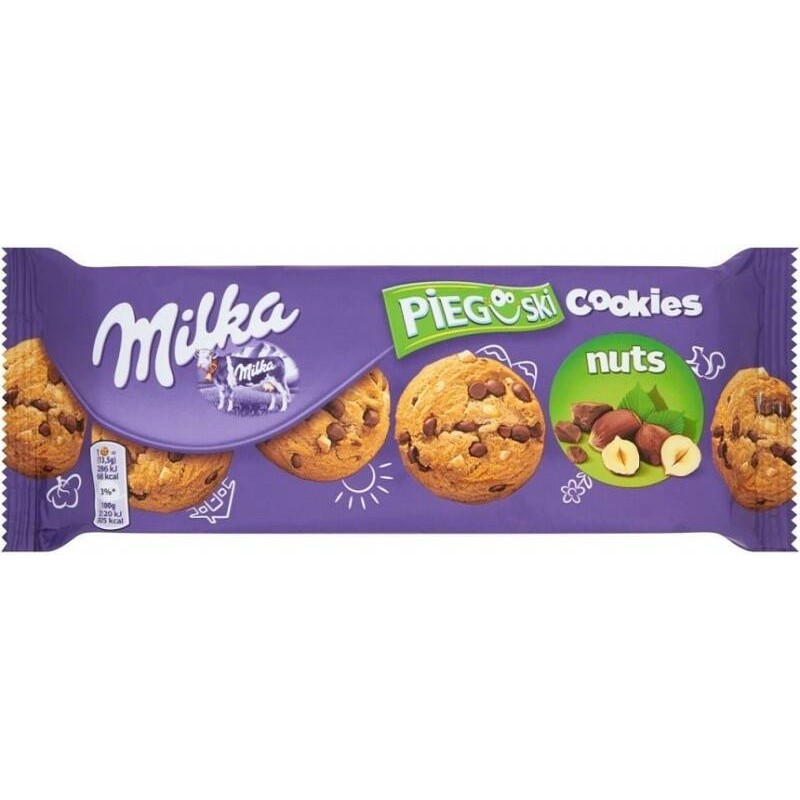 CIASTKA PIEGUSKI CZEKOLADOWE Z ORZECHAMI MILKA 135G