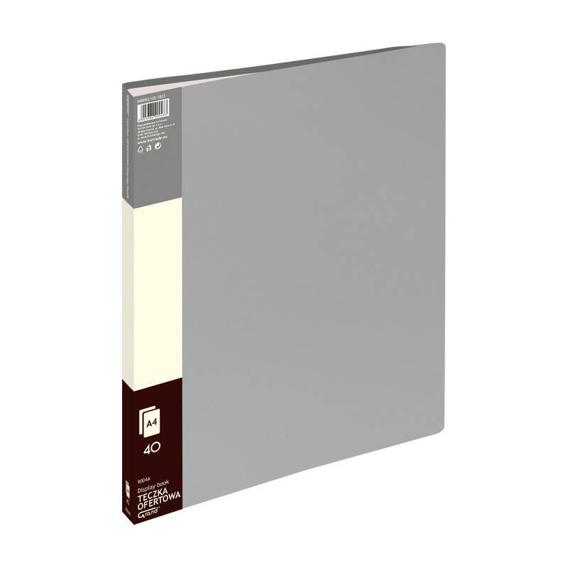 ALBUM OFERTOWY A4 GRAND 9004 120-1823 SZARY PVC 40 KIESZENI