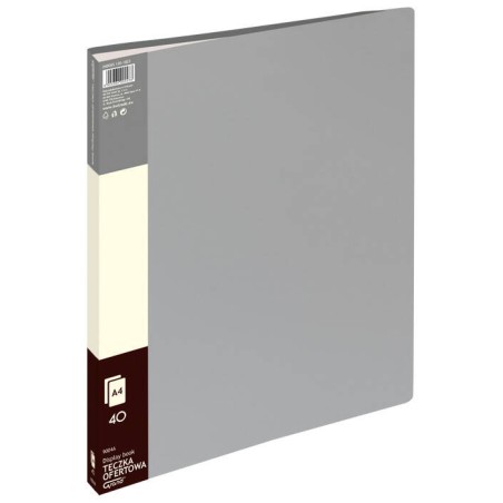 ALBUM OFERTOWY A4 GRAND 9004 120-1823 SZARY PVC 40 KIESZENI