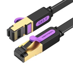 PŁASKI KABEL SIECIOWY UTP CAT7 VENTION ICABL RJ45 ETHERNET 10GBPS 10M CZARNY