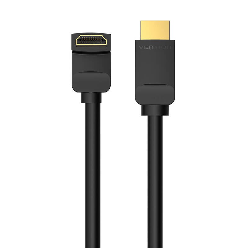 KABEL HDMI 2.0 VENTION AAQBH 2M, KĄTOWY 270°, 4K 60HZ (CZARNY)