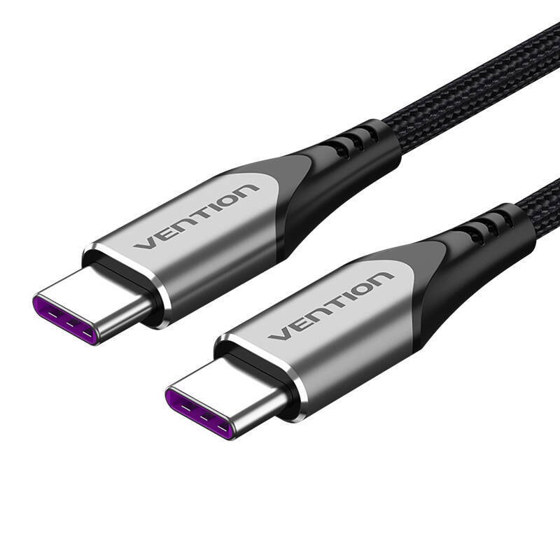 KABEL USB-C 2.0 DO USB-C VENTION TAEHD 0,5M PD 100W SZARY