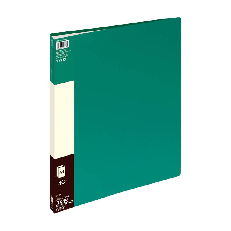 ALBUM OFERTOWY A4 GRAND 9004 120-1824 ZIELONY PVC 40 KIESZENI