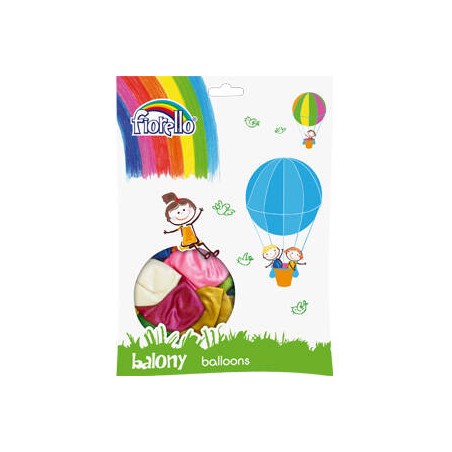 BALONY 10" FIORELLO 170-1678 METALICZNY MIX KOLORÓW  100SZT