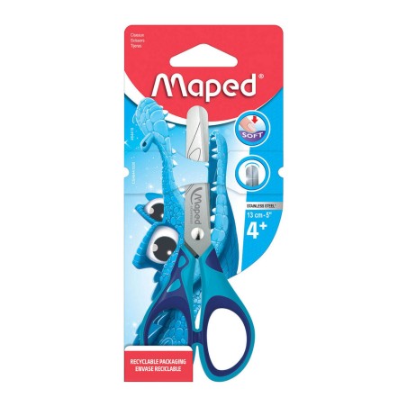 NOŻYCZKI MAPED ESSENTIALS PULSE SOFT SZKOLNE 13 CM BLISTER KARTONOWY