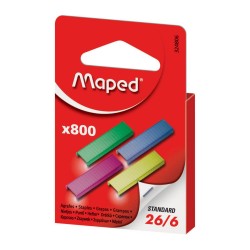 ZSZYWKI KOLOROWE MAPED 26/6 800 SZT