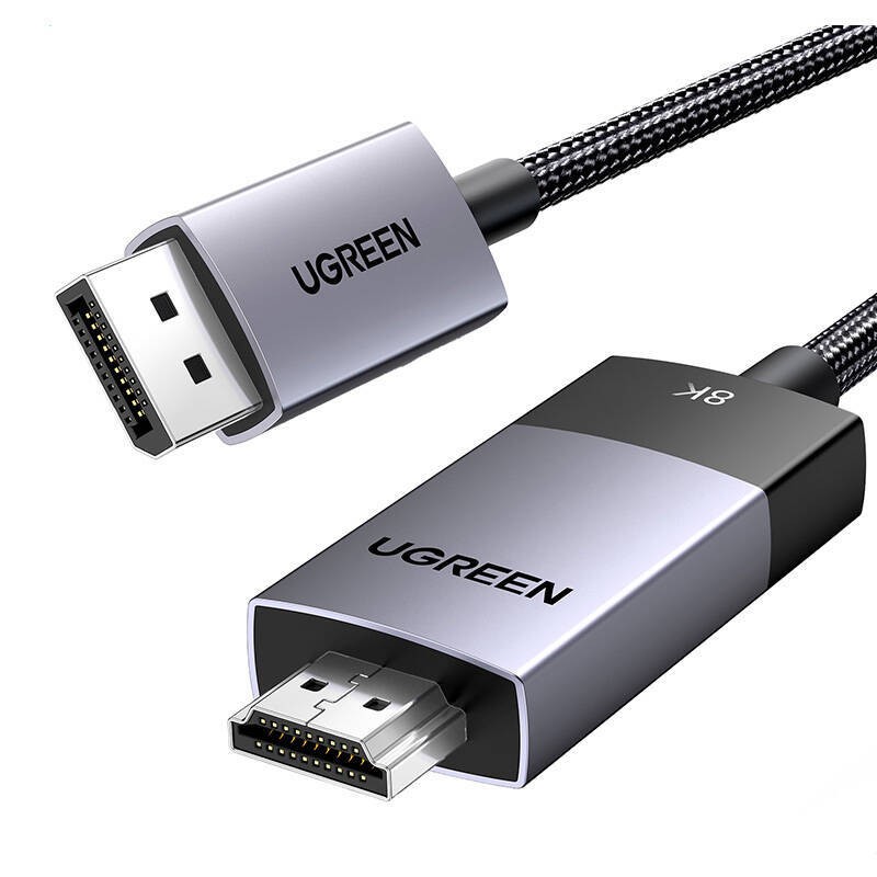 KABEL DISPLAYPORT DO HDMI UGREEN DP115, 8K 60 HZ, 1M (CZARNY)