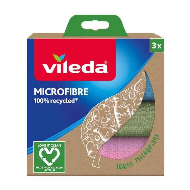 ŚCIERECZKA  VILEDA MIKROFIBRA 100% RECYCLED VI168310 3 SZT