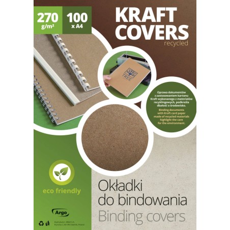 OKŁADKA DO BINDOWANIA A4 ARGO KRAFT 204126 270 G/M² 100 SZT