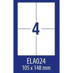 ETYKIETY SAMOPRZYLEPNE 105X148MM UNIWERSALNE ECONOMY ELA024 BIAŁE 100ARK*4SZT