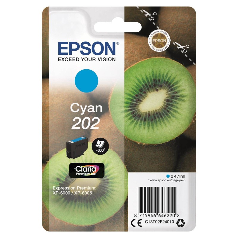 TUSZ ORYGINALNY EPSON T02F2 C13T02F24010 CYAN  300 STRON