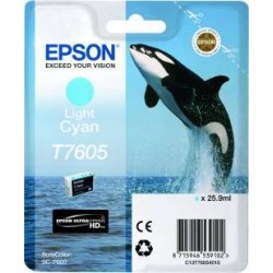 TUSZ ORYGINALNY EPSON T7605 C13T76054010 LIGHT CYAN 25,9 ML