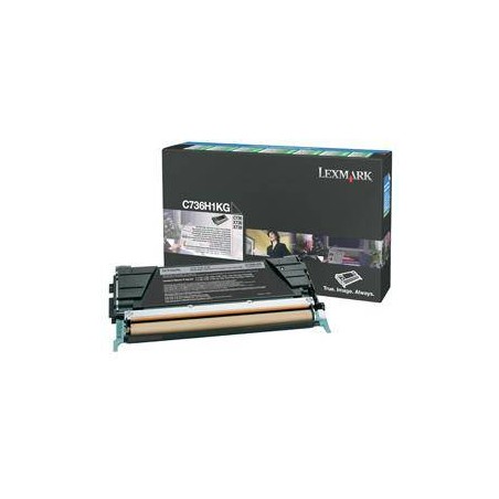 TONER ORYGINALNY LEXMARK C736H1KG CZARNY 12000 STRON