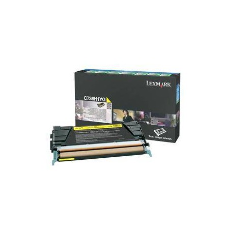 TONER ORYGINALNY LEXMARK C736H1YG YELLOW 10000 STRON