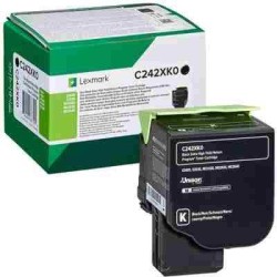 TONER ORYGINALNY LEXMARK C242XK0 CZARNY 6000 STRON