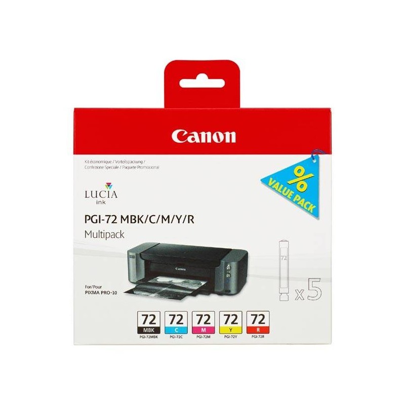 CANON ORYGINALNY INK / TUSZ PGI72 CMYK, CMYK, 6402B009, CANON PIXMA PRO-10