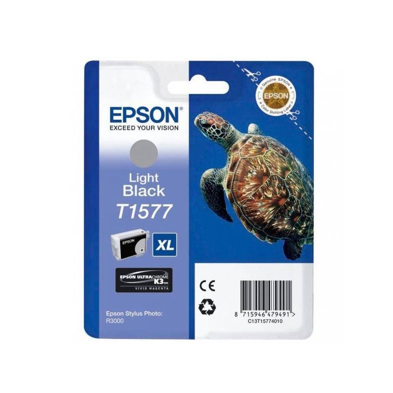 EPSON ORYGINALNY INK / TUSZ C13T15774010, LIGHT BLACK, 25,9ML, EPSON STYLUS PHOTO R3000