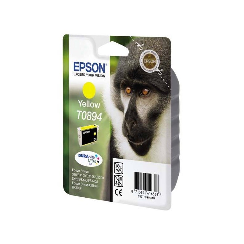 EPSON ORYGINALNY INK / TUSZ C13T08944011, YELLOW, 3,5ML, EPSON STYLUS S20, SX100, SX200, SX400