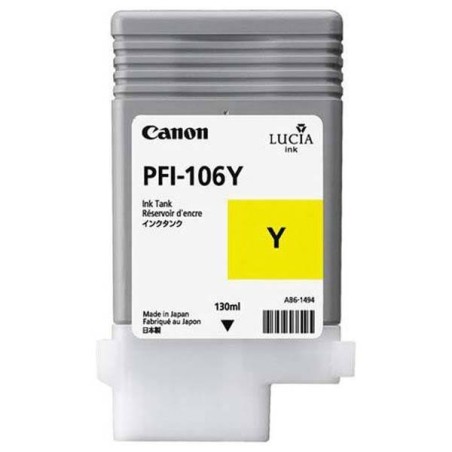 CANON ORYGINALNY INK / TUSZ PFI106Y, YELLOW, 130ML, 6624B001, CANON IPF-6300