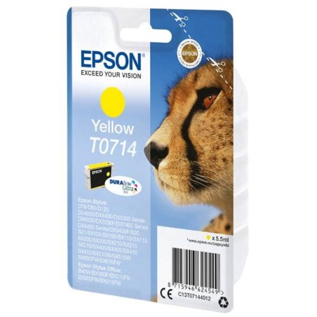 EPSON ORYGINALNY INK / TUSZ C13T07144022, YELLOW, BLISTR Z OCHRONĄ, 5,5ML, EPSON D78, DX4000, DX4050, DX5000, DX5050, DX6000, D