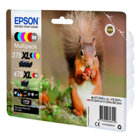 EPSON ORYGINALNY INK / TUSZ C13T379D4010, 378XL+478XL, CMYK, 1X10.2ML, 2X11.2ML, 3X9.3ML, EPSON