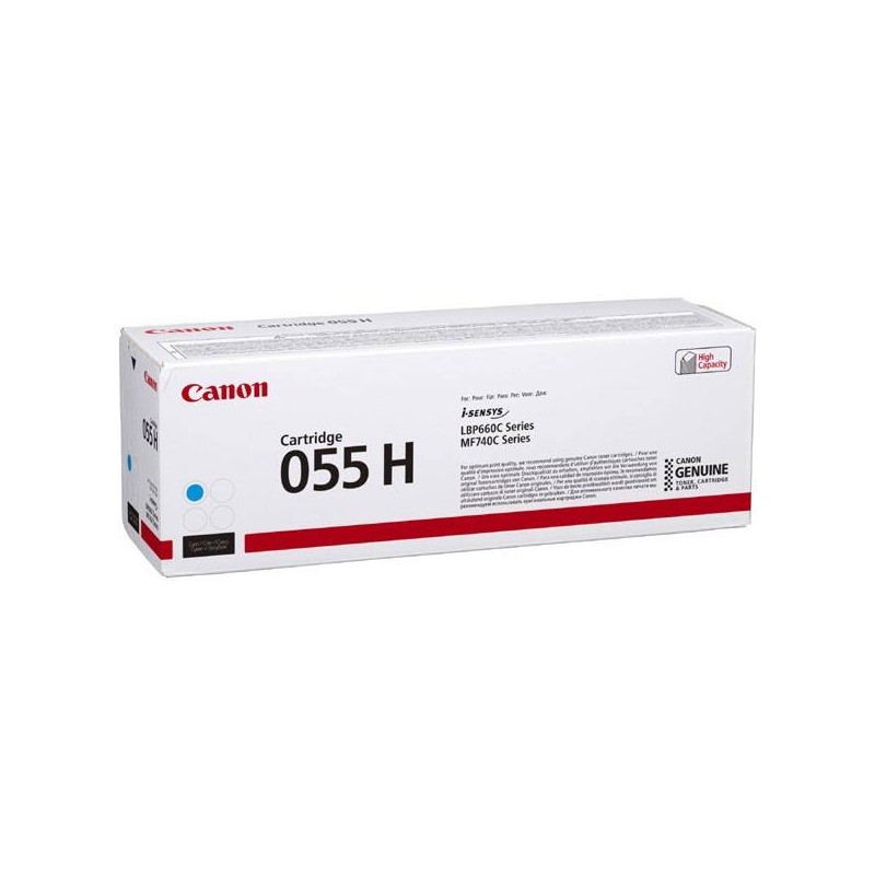 CANON ORYGINALNY TONER 055CH, CYAN, 5900S, 3019C002, HIGH CAPACITY, CANON MF742CDW, MF744CDW, MF746CX, LBP663CDW, LBP664CX, O